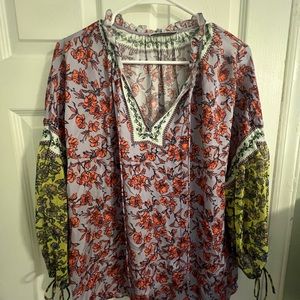Alice + Olivia Floral Blouse Size Medium